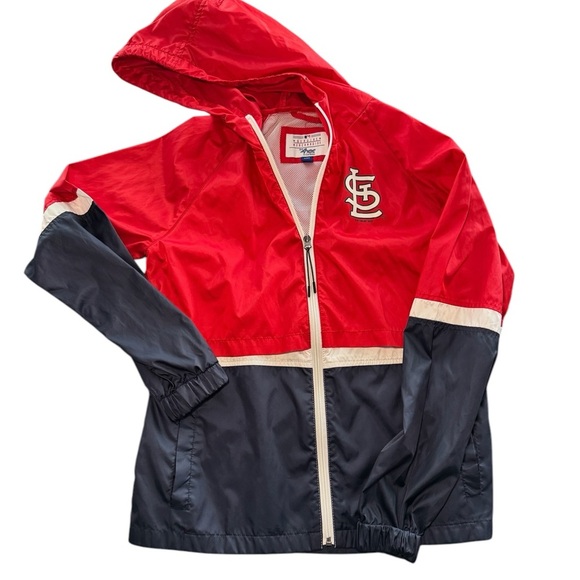 ✨ St. Louis Cardinals Lightweight Windbreaker Jacket Red Navy Small ✨ - Picture 1 of 3